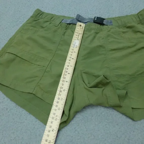 The North Face Shorts Womens Large Green Belted Hiking Outdoor Pockets - Picture 10 of 12